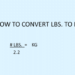 Convert Pounds to Kilograms